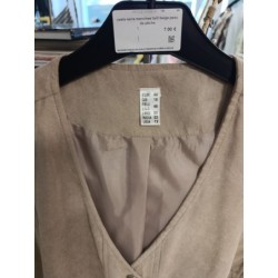 veste sans manches beige peau de pêche taille 46