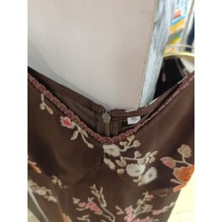 robe à bretelle brune à fleurs taille 46
