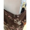 robe à bretelle brune à fleurs taille 46