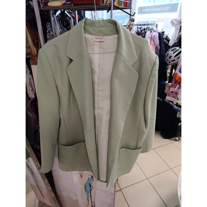 veste blazer vert pastel Linvosges taille 46