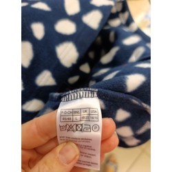 gilet veste polaire marine et blanche Damart taille 46/48