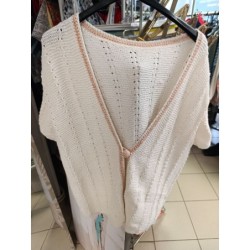 gilet manches courtes blanc...