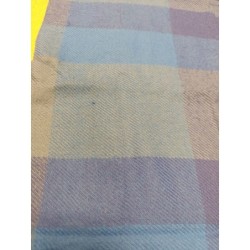 écharpe à carreaux bleus