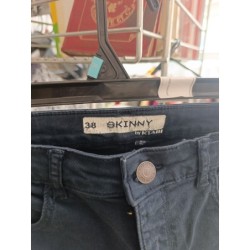 pantalon slim bleu marine taille 38