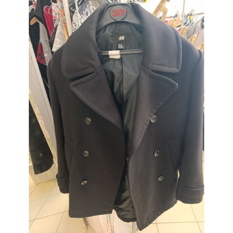manteau homme noir h &  m 46 eu