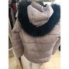 doudoune grise capuche femme taille 38