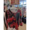 tshirt macnhes longue noir et rouge 42/44