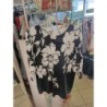 pull fin noir et blanc fleurs taille 44 