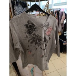 tshirt gros manches3/4 col...