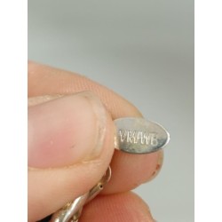 collier ethnique médaillon sur cordon plaqué argent