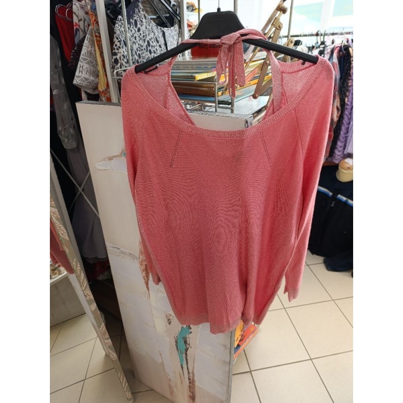 pull fin rose manches 3/4 grain de malice taille 40