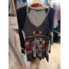 robe manches longues noire et rouge carlopik taille 44