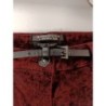 short d'hiver velours bordeaux taille 38 