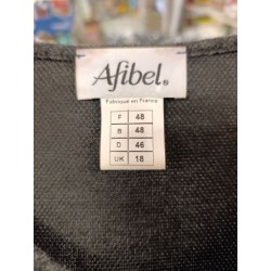 robe d'hiver gris et violet afibel taille 48 