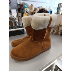 bottes fourrées marron...