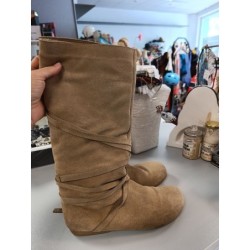bottes beige type daim...