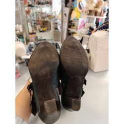 chaussures d'automne à talon Tamaris bleu pétrol foncé