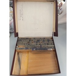 ensemble boite d'imprimerie vintage fiflex