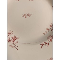 plat rond sarreguemines favori oiseaux rouges