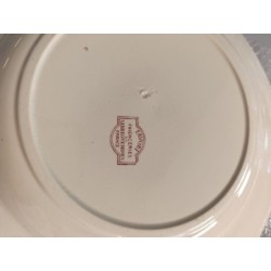 plat rond sarreguemines favori oiseaux rouges