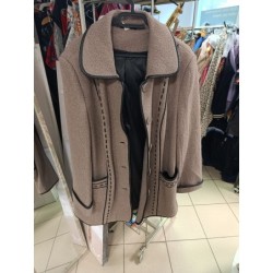 manteau beige surpiqûres...