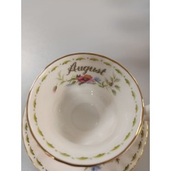 tasse + soucoupe royal Albert mois d'Aout