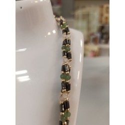 collier en adventurine et quartz