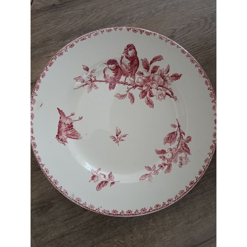 assiette sarreguemines favori rouge