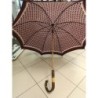 parapluie vintage bordeaux manche bois