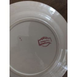 assiette sarreguemines favori rouge