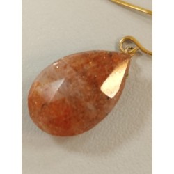 boucles d'oreilles en pierre de soleil (feldspath)