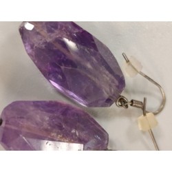 boucles d'oreille en pointe d'améthyste