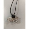 collier noir et blanc en pierres naturelles artisanal