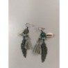 boucles d'oreills coquillage pompon bijoux coquillage