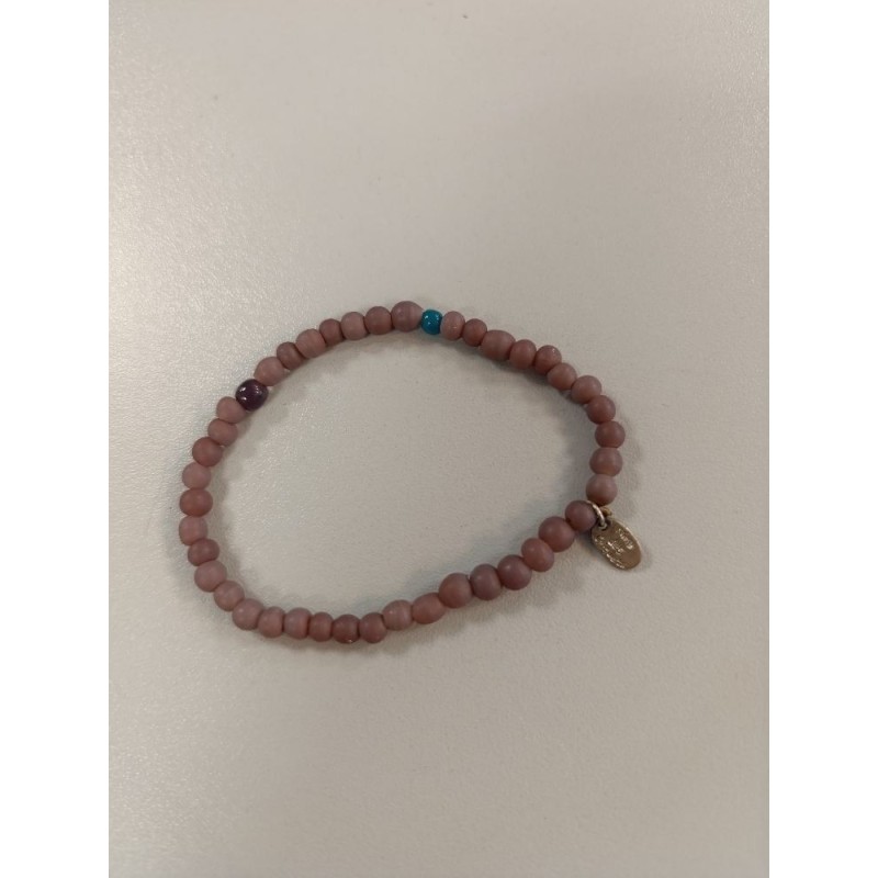 bracelet violet pierres naturelles violet Nina des criquets