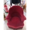 fauteuil crapaud velours rouge