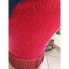 fauteuil crapaud velours rouge