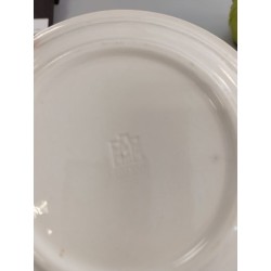 lot 4 assiettes à dessert modèle torchon bleu Gien