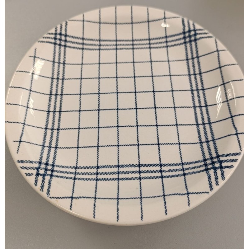 lot 4 assiettes à dessert modèle torchon bleu Gien