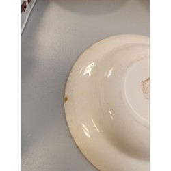 assiette creuse terre de fer bleue et blanche egersun norway