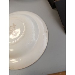 assiette creuse terre de fer bleue et blanche egersun norway