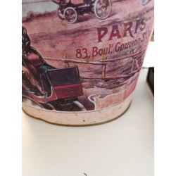 corbeille à papier peugeot vintage 