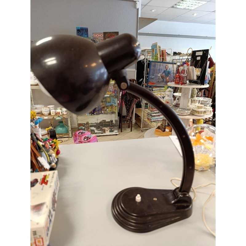 lampe de bureau en baléite noire années 20