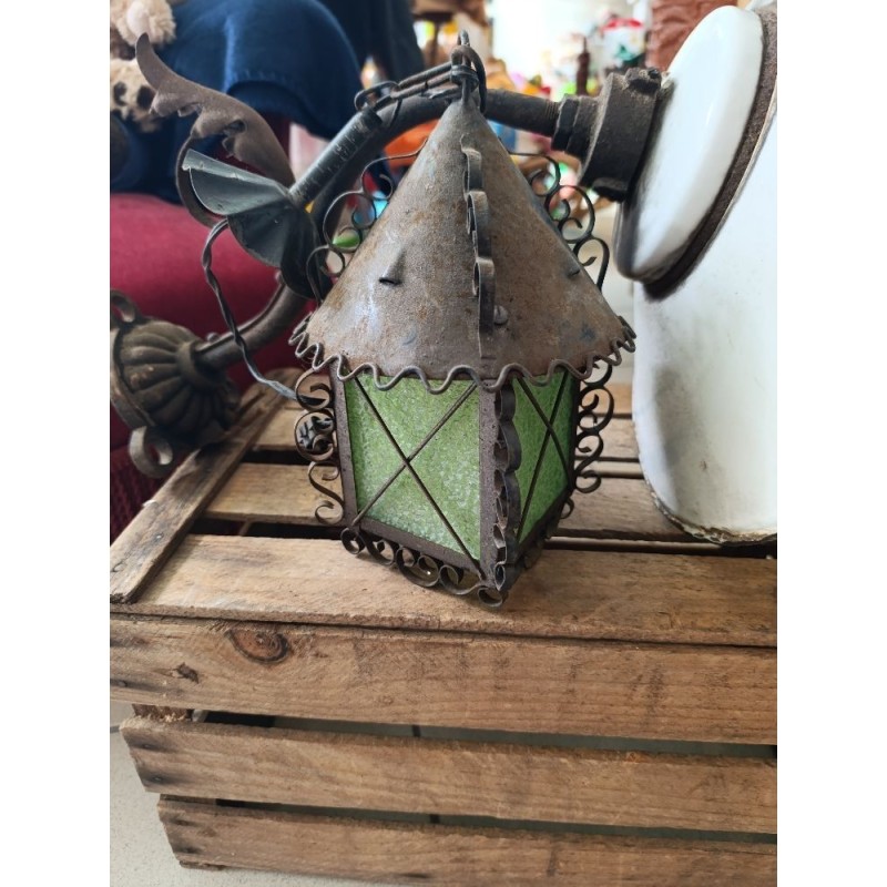 petite lanterne d'extérieur fer forgé vintage