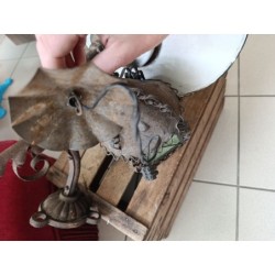 petite lanterne d'extérieur fer forgé vintage