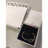 bracelet pandora mailles serpent fermoir coeur neuf