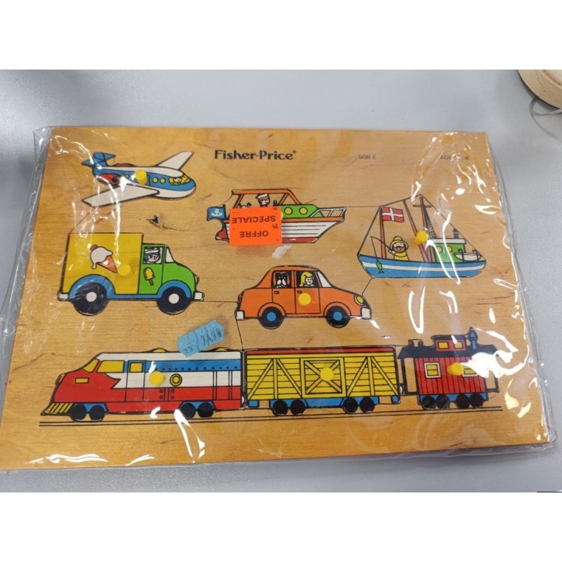 puzzle fisher price vintage véhicules