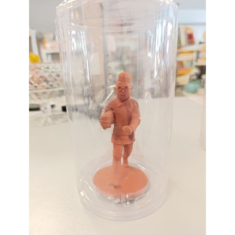 figurine tintin lotus monochrome