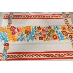 Napperon vintage fleurs orange