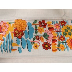 Napperon vintage fleurs orange